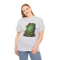 Fehu Rune Wealth Symbol T-Shirt - Heavy Cotton Classic Fit Tee - Unisex White
