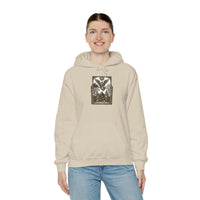 The Lovers Tarot Card Hoodie - Medium-Weight Fleece Pullover - Unisex White