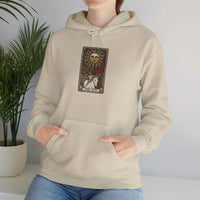 The Sun Tarot Card Hoodie - Heavy Blend Cotton-Poly Fleece Pullover - Unisex White