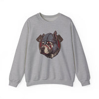 Warpaint Viking Berserker Dog Sweatshirt - Durable Cotton Blend Fleece Crew - Unisex White