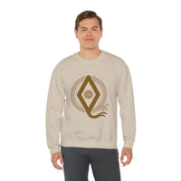 Ingwaz Rune Seed Potential Sweatshirt - Classic Fit Cotton-Poly Crewneck - Unisex White