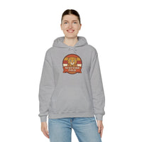 Scottish Fold Retro Sunset Hoodie - Heavy Blend Cotton-Poly Pullover - Unisex White