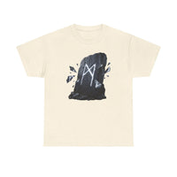 Mannaz Rune Humanity T-Shirt - Heavy Cotton Classic Fit Tee - Unisex White