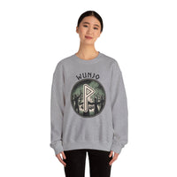 Wunjo Rune Joy Celebration Sweatshirt - Heavy Blend Cotton Poly Crewneck - Unisex White