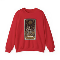 The Star Tarot Card Sweatshirt - 50/50 Cotton Polyester Crewneck - Unisex White