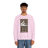 Judgement Tarot Card Graphic Sweatshirt - Heavy Blend Classic Fit Crewneck - Unisex White