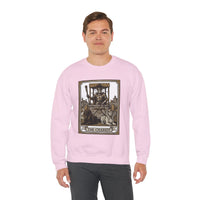 The Chariot Tarot Card Sweatshirt - Heavy Blend Cotton-Poly Crewneck - Unisex White