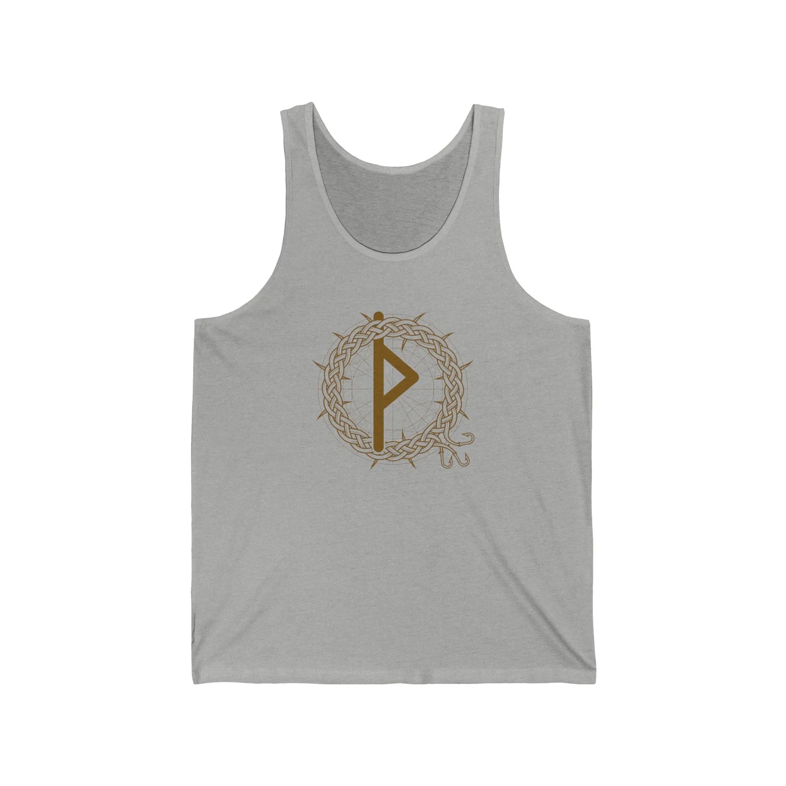 Thurisaz Rune Thorn Defense Tank Top - Soft Cotton Jersey Retail Fit - Unisex White