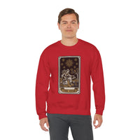 The Star Tarot Card Sweatshirt - 50/50 Cotton Polyester Crewneck - Unisex White