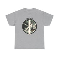 Nauthiz Rune Need Fire T-Shirt - Heavyweight Classic Fit Cotton Tee - Unisex White