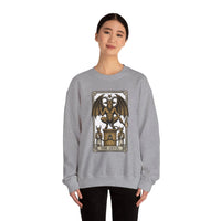 Devil Tarot Card Graphic Sweatshirt - Heavy Blend Fleece Crewneck - Unisex White