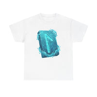 Laguz Water Rune Intuition Graphic T-Shirt - Heavy Cotton Classic Fit Tee - Unisex White