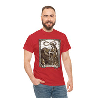 Tarot Strength Card Graphic T-Shirt - Heavy Cotton Classic Fit Crewneck - Unisex White