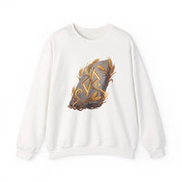 Jera Rune Harvest Graphic Sweatshirt - Heavy Blend Cotton Polyester Crewneck - Unisex White