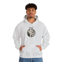 Ansuz Rune Norse Wisdom Graphic Hoodie - Heavy Blend Cotton-Poly Pullover - Unisex White