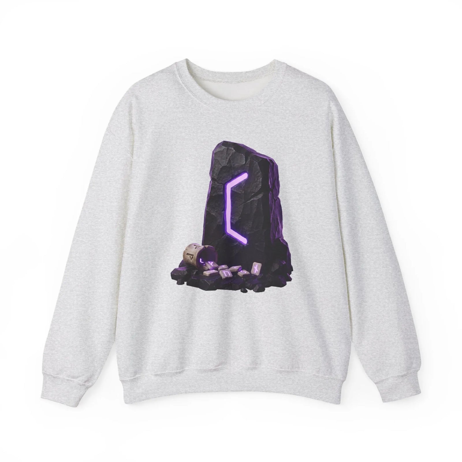 Perthro Rune Mystery Sweatshirt - Durable Cotton Poly Blend Crewneck - Unisex White