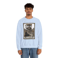 The Chariot Tarot Card Sweatshirt - Heavy Blend Cotton-Poly Crewneck - Unisex White