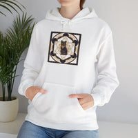 Metatron's Cat Sacred Geometry Hoodie - Heavy Blend Hooded Fleece - Unisex White