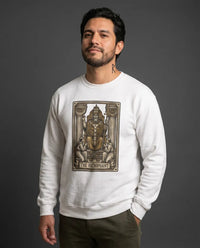 Hierophant Tarot Card Sweatshirt - Heavy Blend Crewneck Fleece - Unisex Ash