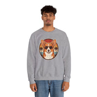 Corgi 70s Sunset Aviators Sweatshirt - Heavy Blend Fleece Crewneck - Unisex White