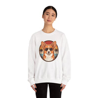 Corgi 70s Sunset Aviators Sweatshirt - Heavy Blend Fleece Crewneck - Unisex White