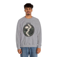 Jera Rune Harvest Field Sweatshirt - Medium Weight Cotton Blend Crewneck - Unisex White