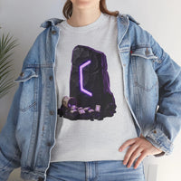 Perthro Rune Mystery Graphic T-Shirt - Heavy Cotton Classic Fit Crewneck Tee - Unisex White