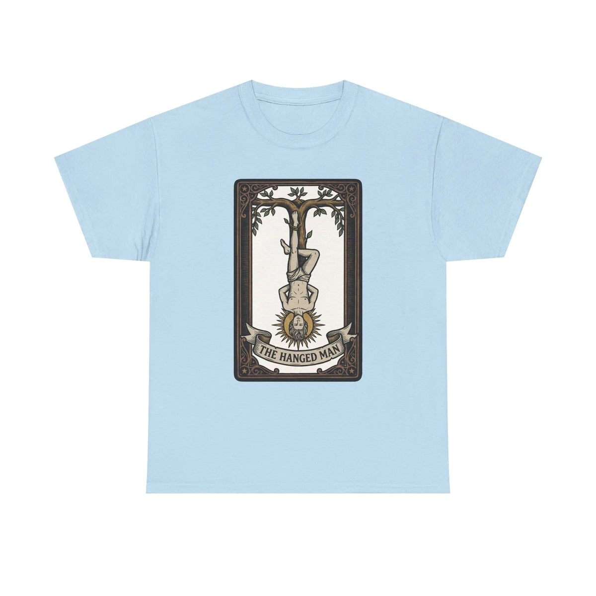 The Hanged Man Tarot Card T-Shirt - Heavy Cotton Classic Fit Tee - Unisex White
