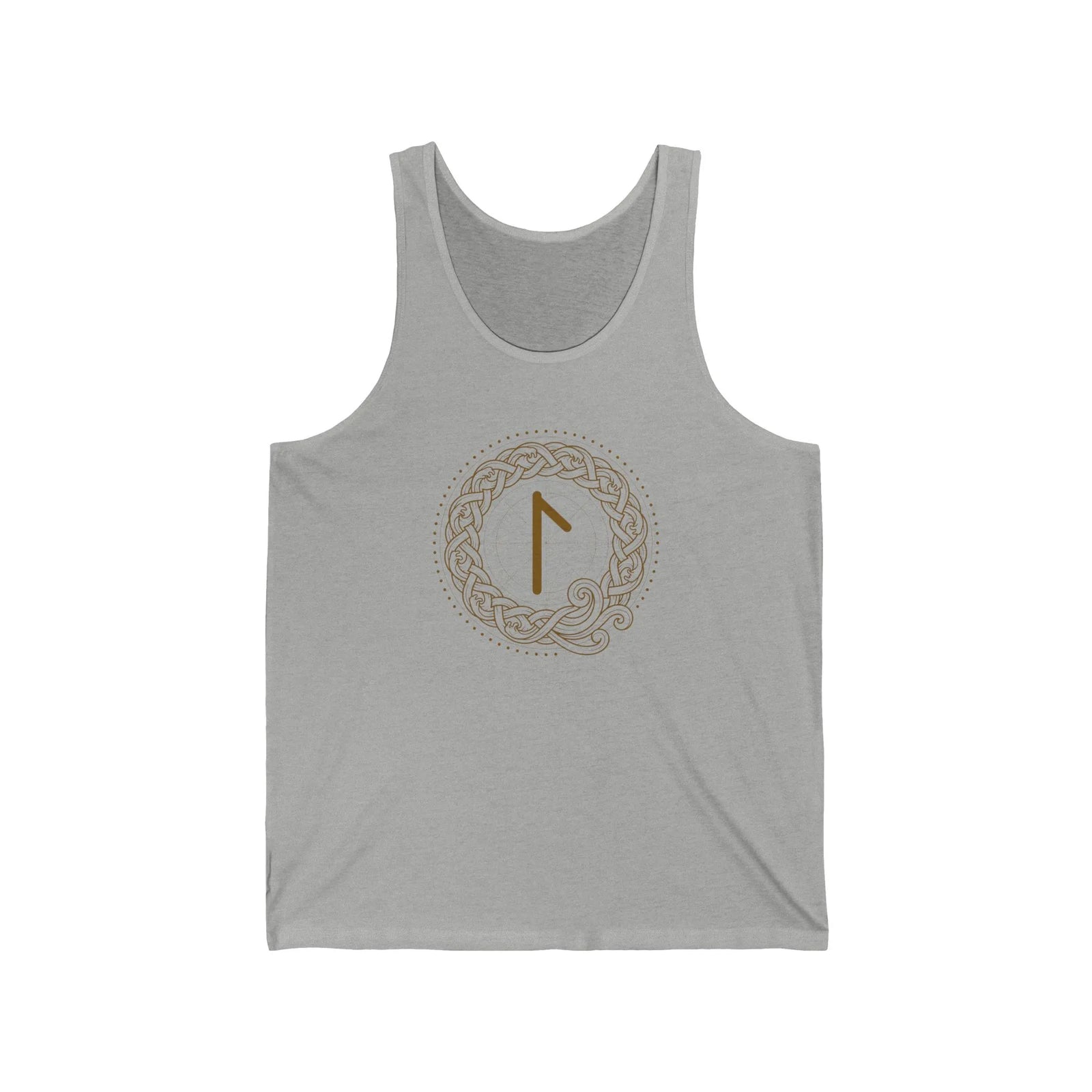 Laguz Rune Norse Symbol Tank Top - Lightweight Ringspun Jersey Tank - Unisex White