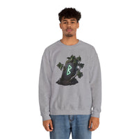 Berkana Rune Birch Tree Sweatshirt - Heavy Blend Crewneck - Unisex White