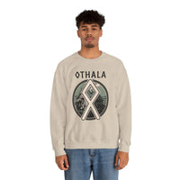Othala Rune Inheritance Sweatshirt - Heavy Blend Crewneck Fleece - Unisex White