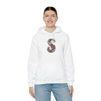 Ukiyo-e Samurai Cat Koi Rider Hoodie - Cozy Soft Blend Fleece Pullover - Unisex Off White