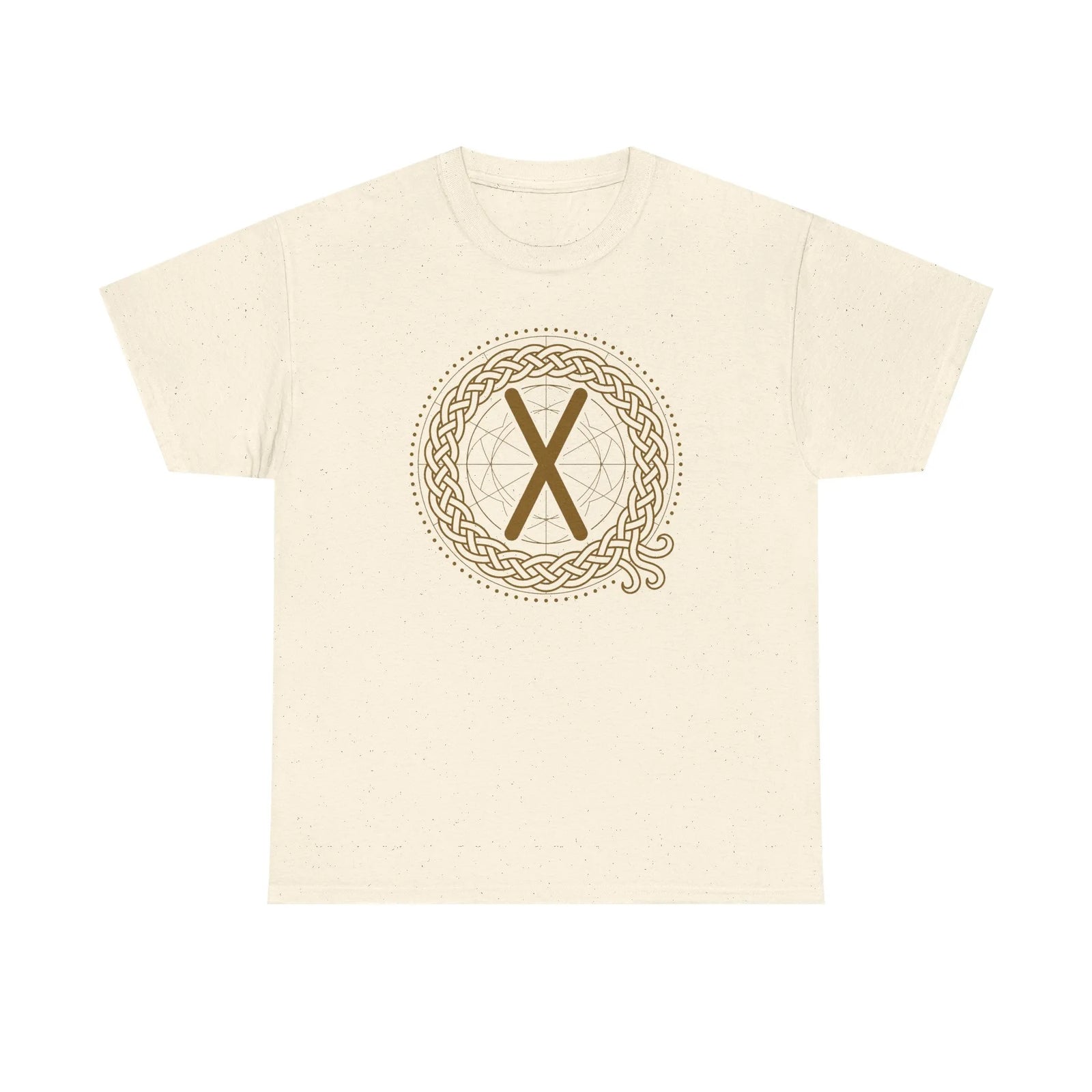 Gebo Rune Celtic Knot T-Shirt - Heavy Cotton Classic Fit Tee - Unisex White