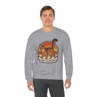 Abyssinian Retro 70s Sunset Sweatshirt - Heavy Blend Classic Crewneck - Unisex White