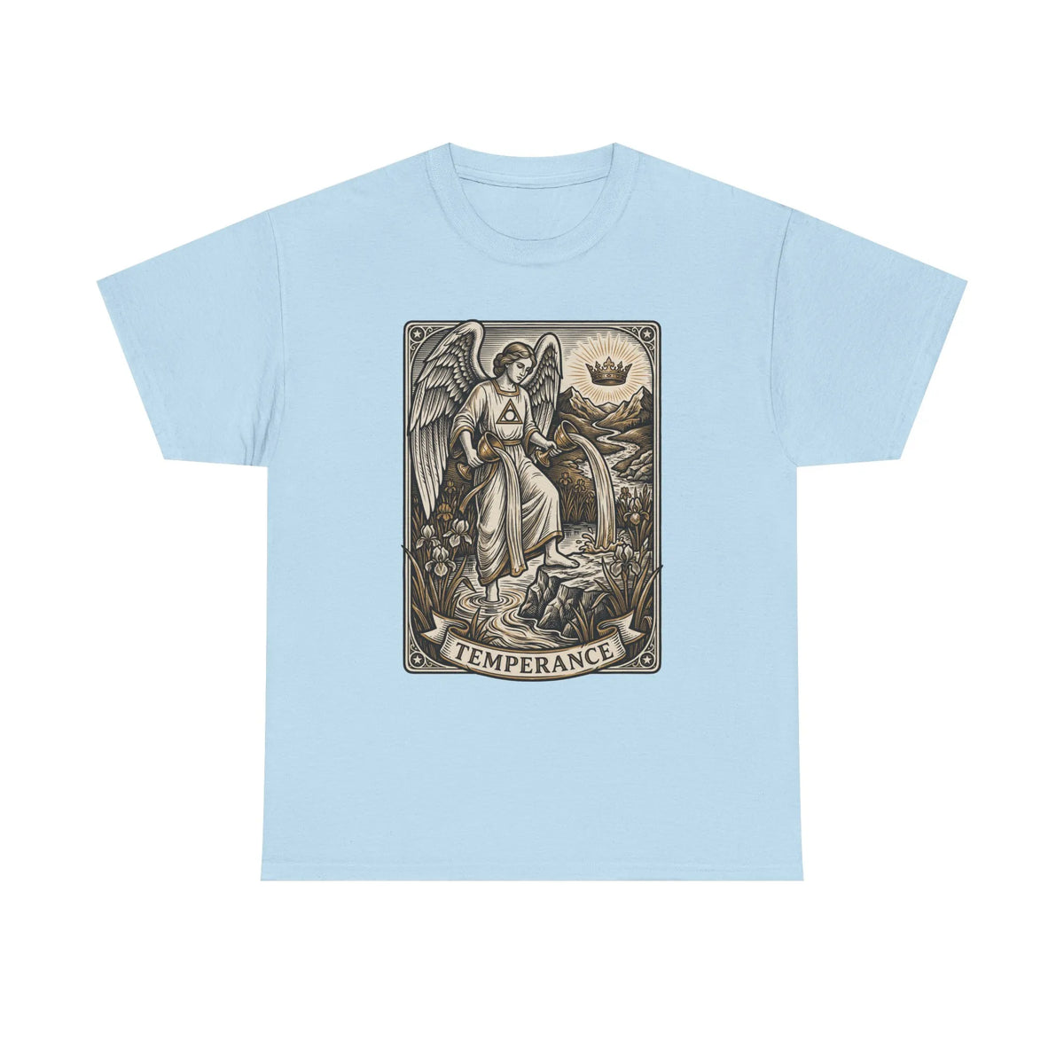 Temperance Angel Tarot Card T-Shirt - Heavy Cotton Classic Fit Tee - Unisex White