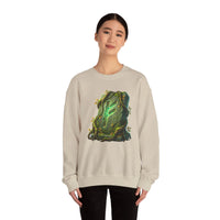 Fehu Wealth Rune Sweatshirt - Heavy Blend Fleece Crewneck - Unisex White