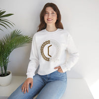 Perthro Rune Norse Mythology Sweatshirt - Heavy Blend Fleece Crewneck - Unisex White