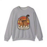 Abyssinian Retro 70s Sunset Sweatshirt - Heavy Blend Classic Crewneck - Unisex White