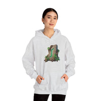 Eihwaz Rune Yggdrasil Tree Hoodie - Cozy Fleece Cotton Blend Pullover - Unisex White S-5XL