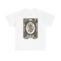 The World Tarot Card Graphic T-Shirt - Heavy Cotton Classic Fit Tee - Unisex White