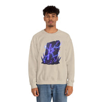 Thurisaz Thorn Rune Graphic Sweatshirt - Heavy Blend Crewneck Fleece - Unisex White