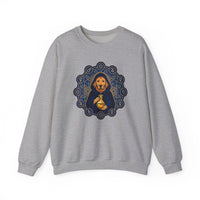 Alchemist Dog Sacred Geometry Spirit Sweatshirt - Heavy Blend Fleece Crewneck - Unisex Ash