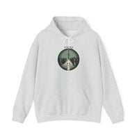 Tiwaz Rune Justice Symbol Hoodie - Heavy Blend Cotton-Poly Fleece Pullover - Unisex Off White
