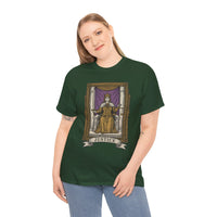 Justice Tarot Card Graphic T-Shirt - Heavy Cotton Classic Fit Tee - Unisex White