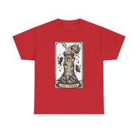 The Tower Tarot Card Graphic T-Shirt - Heavy Cotton Classic Fit Tee - Unisex White