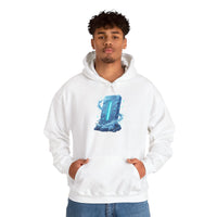 Isa Rune Ice Hoodie - Heavy Blend Cotton Blend Pullover - Unisex White