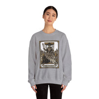 The Chariot Tarot Card Sweatshirt - Heavy Blend Cotton-Poly Crewneck - Unisex White