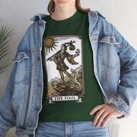 The Fool Tarot Card Graphic T-Shirt - Heavy Cotton Classic Fit Tee - Unisex White