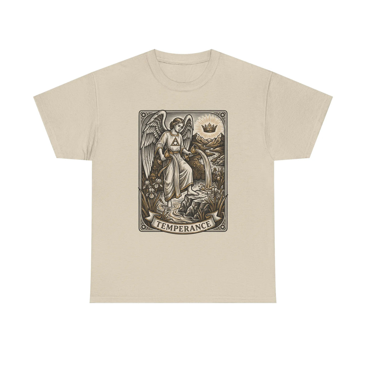 Temperance Angel Tarot Card T-Shirt - Heavy Cotton Classic Fit Tee - Unisex White