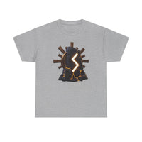 Sowulo Sun Ray Rune Graphic T-Shirt - Heavy Cotton Classic Fit Crewneck - Unisex White